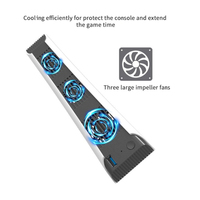 Ventilateur de refroidissement USB pour console Ps5 DE/UHD Ventilateur de refroidissement extensible pour PS5 Control 3 grands ventilateurs à turbine pour contrôleur PS5