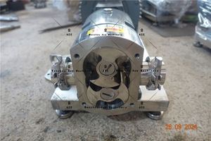 Sirop de sucre à haute viscosité ou liquides avec particules solides Pompe à huile rotative à main à turbine verticale à transfert de lobe - Product Image 6