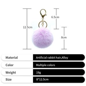 Llavero de Peluche Suave con Forma de Conejito, Llavero de Peluche con Pompón de Anime para Negocios - Product Image 2