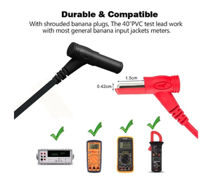 10A 20A 1000V prob testi açar PVC yalıtımlı iğne ucu çok metre Tester dijital multimetre için kurşun tel kalem kablosu - Product Image 5