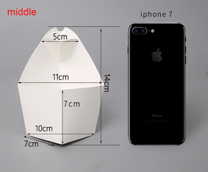 Contenitore monouso <span class=keywords><strong>da</strong></span> asporto di carta bianca a forma di cono <span class=keywords><strong>patatine</strong></span> fritte scatola <span class=keywords><strong>da</strong></span> <span class=keywords><strong>imballaggio</strong></span> <span class=keywords><strong>da</strong></span> asporto scatola di pollo Snack con cavità di Ketchup - Product Image 4