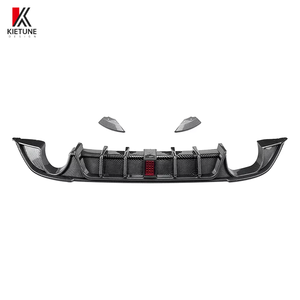 Difusor <span class=keywords><strong>Golf</strong></span> MK7.5 con LED Negro Brillante para <span class=keywords><strong>V</strong></span>.W <span class=keywords><strong>Golf</strong></span> 7.5 GTI Modificación del Alerón Trasero 2017-2019 - Product Image 2