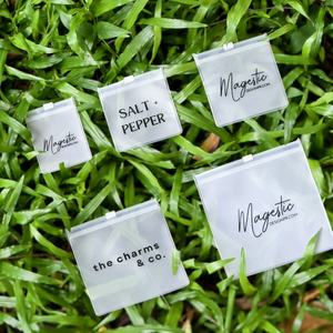 Logotipo impreso personalizado Material EVA Bolsa de almacenamiento con cremallera esmerilada Logotipo impreso personalizado reutilizable Para el embalaje de joyas, anillos, etc. - Product Image 6