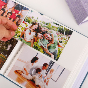 Petit album photo 4x6 avec couverture en lin, mini album à souvenirs, chaque pochette verticale peut contenir 100/200 photos, idéal pour les œuvres d'art, les cartes postales ou le stockage de photos - Product Image 4