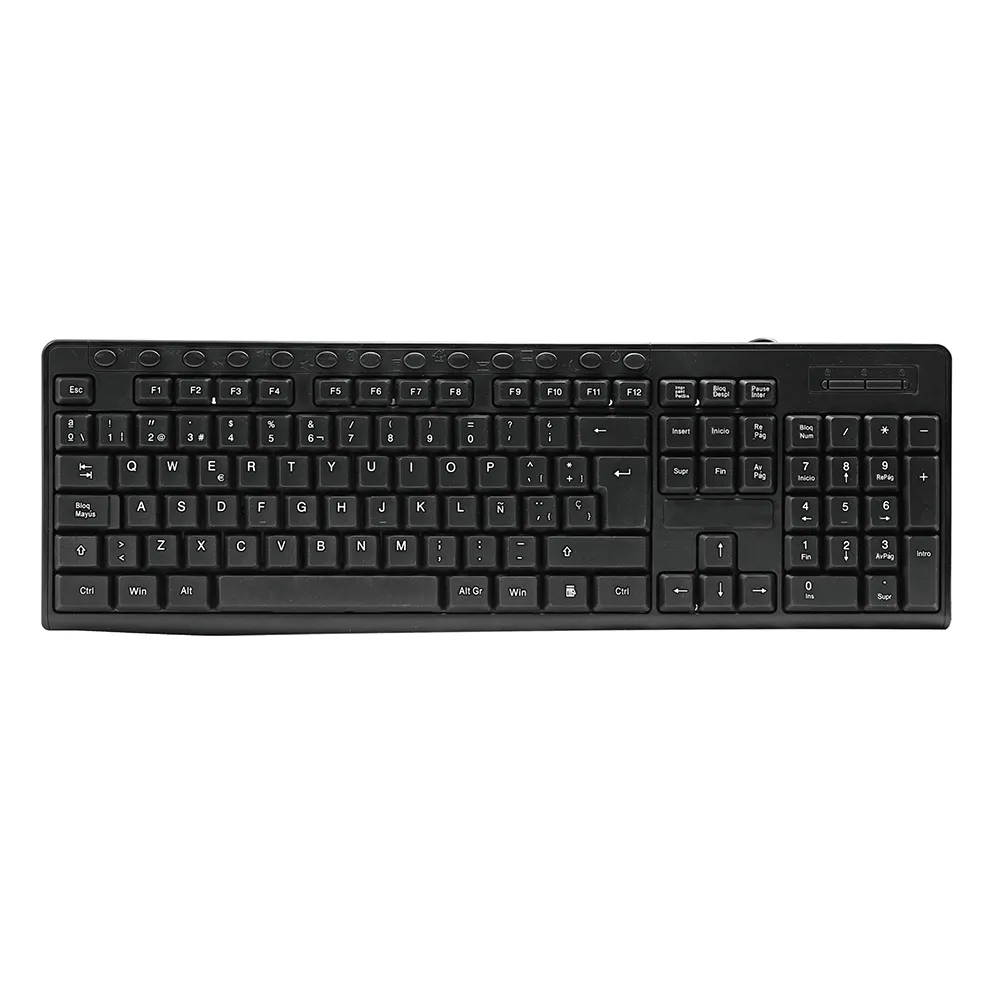 Multimedia Hot Keys Gamer Wired Multimedia Keyboard Taclado USB keyboard Black Color Computer Accessories