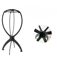Support de Présentation de Perruques Portable Pliant Multi-Usages en PVC Coloré pour Perruques Longues et Extensions – Idéal pour Usage Commercial