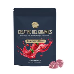วิต้าเฮลท์ตี้ ชูการ์ฟรี สตรอว์เบอร์รี ครีเอทีน เอชซีแอล กัมมี่ส์ รับผลิตแบบ OEM ODM สำหรับใช้ในชีวิตประจำวันและสร้างแบรนด์ ครีเอทีน เอชซีแอล กัมมี่ส์ - Product Image 1