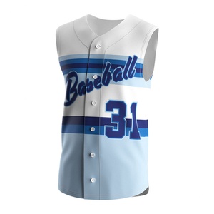 Camiseta de Béisbol sin Mangas Personalizada al por Mayor, OEM, ODM, Cuello en V, Unisex, para Equipos, Disponible en Todos los Colores - Product Image 1