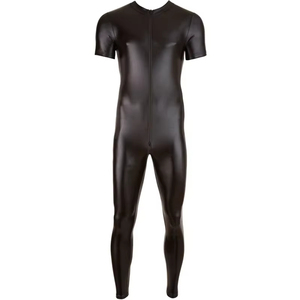 Combinaison <span class=keywords><strong>en</strong></span> cuir PU sexy <span class=keywords><strong>pour</strong></span> <span class=keywords><strong>homme</strong></span>, combinaison moulante intégrale, combinaison à fermeture éclair sur le devant, entrejambe ouvert, costume <span class=keywords><strong>en</strong></span> <span class=keywords><strong>latex</strong></span> Zentai, taille 3XL - Product Image 4