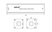 Dispositif de protection contre les surtensions Gigabit POE, parafoudre RJ45 Ethernet SPD 48V 3KA 10A en alliage d'aluminium IP20 pour caméra IP 1000M