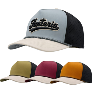 Amteria Trucker Cap 6-Panel Mesh Adjustable Baseball <b>Hat</b> Embroidered Logo Front Panel Unisex Casual Spring <b>Summer</b> Style - Product Image 1