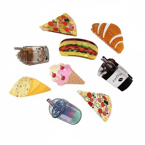 ZOYU Custom Zomer Acryl Haarspeld Eten Haarspeld Schattig Cartoon Drankje IJsje Haar Haai Accessoires Nieuw Ontwerp voor Vrouwen - Product Image 1