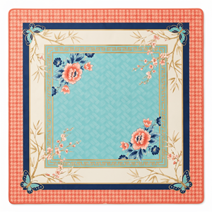 Tapis de Mahjong Pliable Classique de Luxe Moderne Inodore en Caoutchouc, Motif Chinoiserie Bambou Oiseaux et Fleurs, pour Jeux de Poker à Domicile - Product Image 1