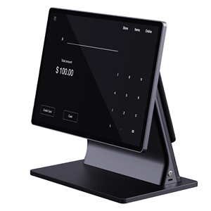 เครื่อง POS ออลอินวันแบบสัมผัสหน้าจอขนาด 15.6 นิ้ว ดีไซน์บางเฉียบ โครงสร้างโลหะ ใช้ CPU I3/I5 สำหรับร้านอาหาร ร้านค้า ระบบชำระเงินและสั่งอาหาร - Product Image 1