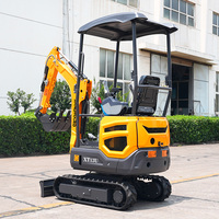 Mini-excavatrice diesel avec livraison gratuite, CE Euro 5, 1,3 tonne, micro-excavatrice hydraulique multifonctionnelle, petite excavatrice agricole de 2,5 tonnes, personnalisable