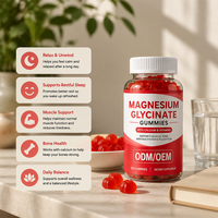 Gummies de glycinate de magnésium pour le soulagement du stress, complément apaisant et de repos, marque privée, OEM, ODM, approvisionnement en gros
