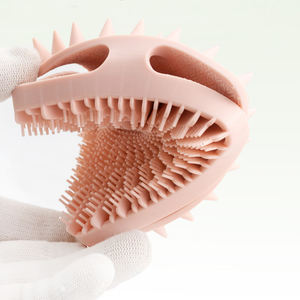 Brosse de bain exfoliante en silicone, brosse double face en silicone, masseur doux pour le cuir chevelu et les cheveux sous la douche - Product Image 4