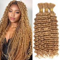 Vente en gros de cheveux brésiliens vierges à 100 %, 20 pouces, Deep Wave, couleur 27 #   Tresses Bohèmes en Cheveux Humains de Qualité Supérieure, Couleur Personnalisée, Cheveux Humains Bohèmes pour Tressage