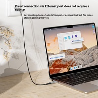 Câble USB C vers Ethernet Câble de type C vers RJ45 Réseau LAN Gigabit directement connecté pour PC Ordinateur portable TV de bureau