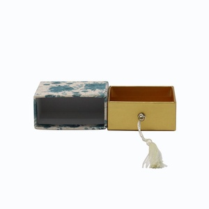 Biodegradable Customizable Luxury New Design Velvet Cuboid Drawer <b>Box</b> for Anniversary Gift Jewelry Gold Cardstock Paper <b>Box</b> - Product Image 5