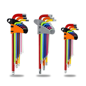 Clé à douille hexagonale Torx Phillips en acier au chrome-vanadium coloré, longueur moyenne, outil pliable multi-usages - Système métrique - Product Image 1