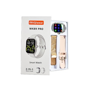 Wk89 Pro Hai Dây Đeo Đồng Hồ Thông Minh 2 Trong 1 Dây Đeo Kim Loại Silicone Dây Đeo Tập Thể Dục Không Thấm Nước Reloj Intelligente Smartwatch - Product Image 1