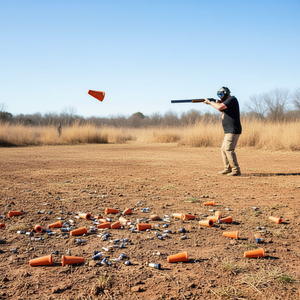 T-shirt de tir au pigeon volant à manches courtes et col rond unisexe pour adulte, sport et jeux, impression sérigraphique - Product Image 3