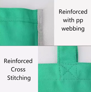 Sac fourre-tout en toile de coton écologique grande capacité avec impression de logo personnalisée, sac de shopping durable et coloré - Product Image 5