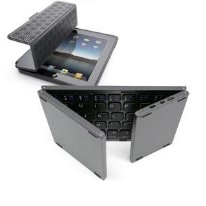 Hot Slim Tri-fold Wireless <b>Keyboard</b> <b>Mini</b> Clavier bluetooth Triple Pliage Touchpad Foldable bluetooth <b>Keyboard</b> - Product Image 5