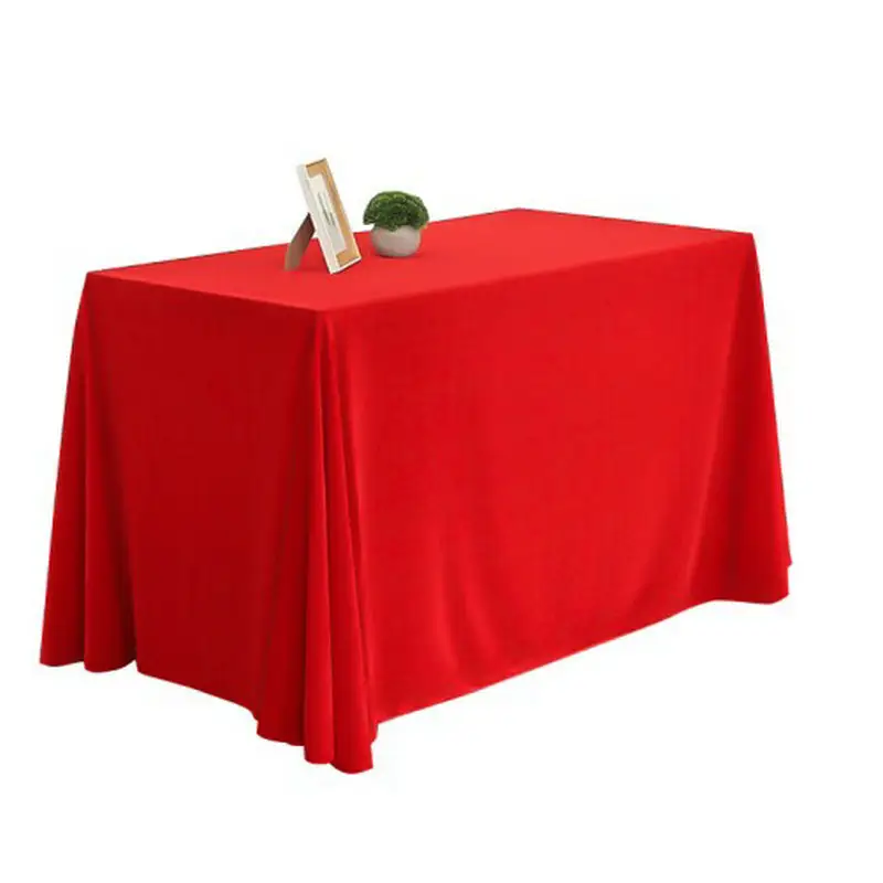 Mantel rectangular de terciopelo, para Banquete de boda, Color sólido, barato
