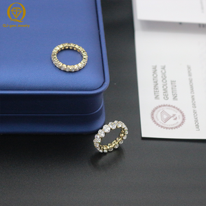 เพชรรูปไข่สังเคราะห์สี D ซีรีส์เพชรเต็มวง ความใสสูง ใบรับรอง IGI ทอง 18K เครื่องประดับหรูหราสำหรับสวมใส่ทุกวัน - Product Image 3