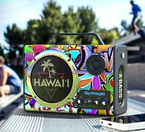 2024 Thiết Kế Mới Graffiti Loa Không Dây Ngoài Trời Di Động Công Suất Cao Loa Siêu Trầm Phát Sóng Trực Tiếp Card Âm Thanh Loa Khiêu Vũ 50W - Product Image 6