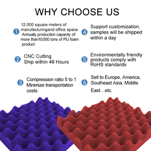 Trung Quốc Nhà sản xuất cách nhiệt trứng Acoustic bọt chống cháy tần số thấp hấp thụ âm thanh với 80% giảm tiếng ồn - Product Image 5