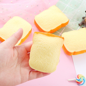 2025 New Bread Slices Pinch Novelty Exotic Simulated Food Filled with Flour Slow <b>Rebound</b> Toast Stress Relief Toy - Product Image 2