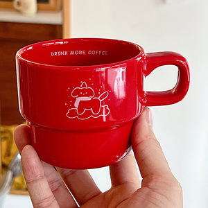 Taza de <span class=keywords><strong>desayuno</strong></span> original de dibujos animados Taza de cerámica de perro lindo estilo Ins - Product Image 2