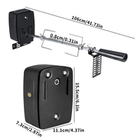 Moteur électrique universel Outil de barbecue Broche de poulet Broche à brochettes Kit de rôtissoire rotatif automatique