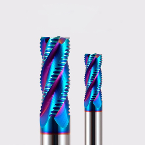Bán buôn hrc65 4 sáo Nano lớp phủ màu xanh roughing rắn Carbide End phay Cutter cho cncn máy tiện công cụ - Product Image 3