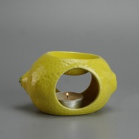 Diffuseur d'arômes en céramique en forme d'orange, brûleur d'huiles essentielles, porte-bougie pour la décoration de la maison