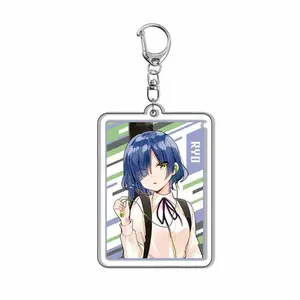 Fashion Anime Bocchi The Rock Girls Acrylic Keychain Gotou Hitori Ijichi Nijika Yamada Ryo Kita Ikuyo Figures Pendant Key Chain