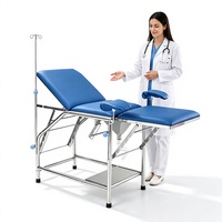 Mesa de Examen Ginecológico Manual Portátil con Estribos y Respaldo, en Oferta