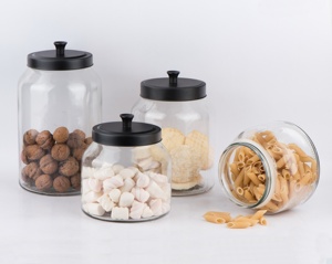 CCP698T2 Bình Đựng Thủy Tinh Borosilicate Cao Mới Miệng Rộng 4L 2L 1.6L Bình Đựng Thực Phẩm Thủy Tinh Có Nắp Kim Loại - Product Image 5