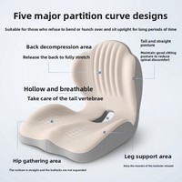 Coussin de chaise de bureau monobloc en mousse à mémoire de forme, design moderne, soulagement de la pression, protection lombaire, confort pour une assise prolongée