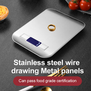 प्रीमियम स्टेनलेस स्टील का वजन स्केल, चांदी गर्म बिक्री खाद्य इलेक्ट्रॉनिक रसोई पैमाने - Product Image 2