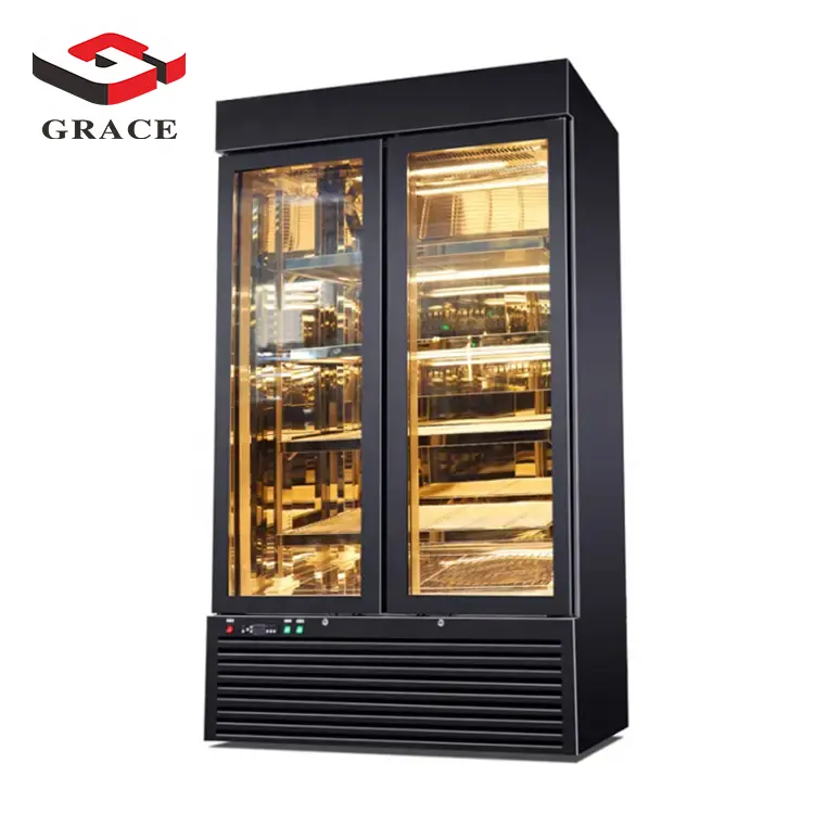 Grace Customized Commercial Refrigerator Cheese Salami Fish Display Cooler Dry-aging Beef Meat Steak Fridge Dry Age Cabinet
