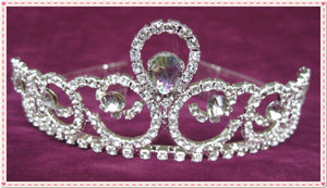 Diademas <span class=keywords><strong>de</strong></span> diamantes <span class=keywords><strong>de</strong></span> imitación para niña, tiara para el <span class=keywords><strong>pelo</strong></span> barata y sencilla, tiara elástica dorada - Product Image 5