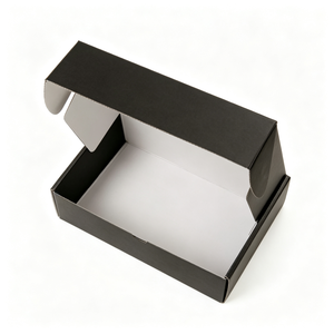 Boîte en carton ondulé noir personnalisée avec bande de déchirement facile pour ceintures, <span class=keywords><strong>gants</strong></span>, mitaines, accessoires pour cheveux, chapeaux, casquettes, emballage de produits de mode - Product Image 3