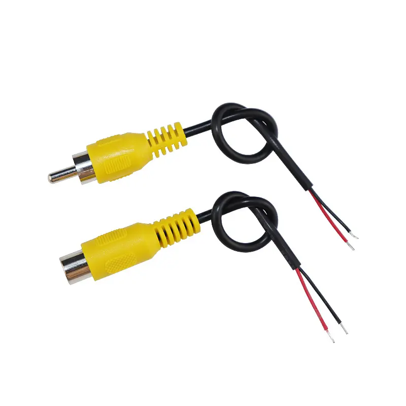 high quality male female car audio rca cables rca audio cable to open wires