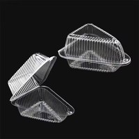 Boîte à pâtisserie triangulaire recyclable en plastique pour mousse, emballage blister pour sandwichs, sushis et gâteaux à étages, usage alimentaire