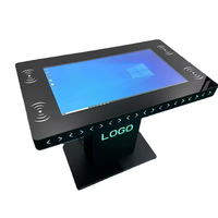 Mesa Táctil Interactiva Inteligente con Pantalla LCD de 43 Pulgadas, Android, Multitáctil, para Café y Juegos, con Carga Inalámbrica y Señalización Digital