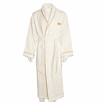 Peignoir de bain unisexe en coton gaufré respirant, col châle, taille unique, pour hôtel et spa, cadeau d'entreprise, super doux, fabriqué par le fabricant